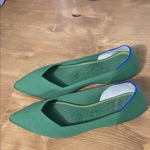 Rothy's Green Flats - like new
